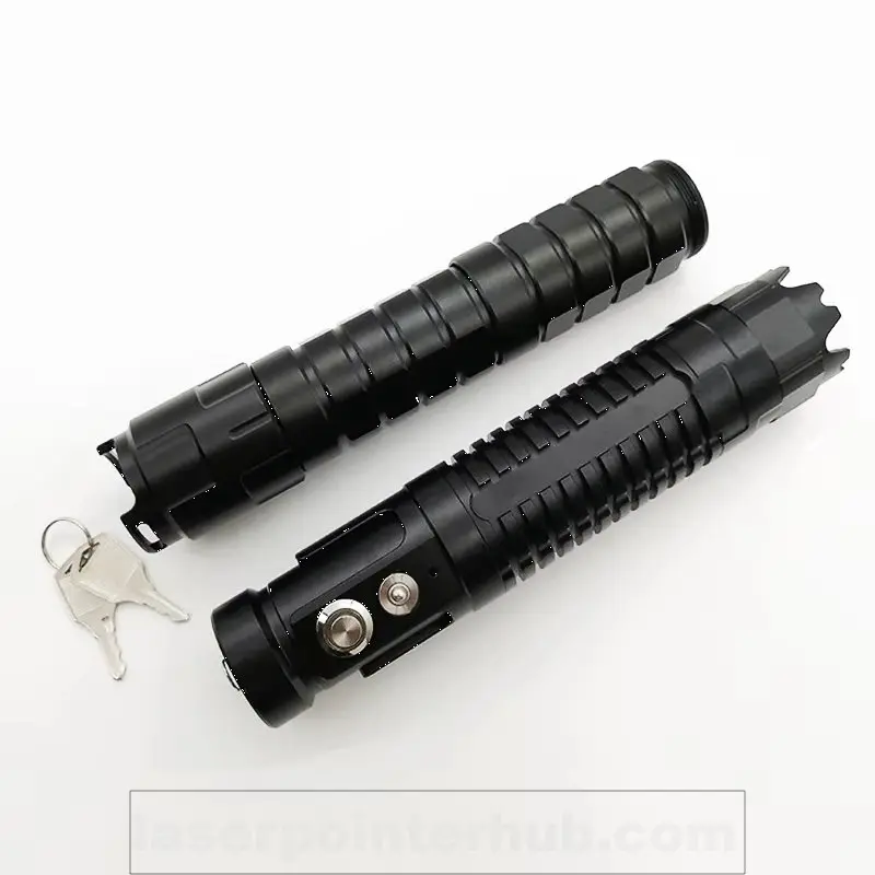 High Power Laser Pointer 4000mw 8000mw Blue, 2000mw Green, SKU B020, 2000mw/4000mw/8000mw power, 520nm blue laser/450nm green laser wavelength, Black color, product thumbnail 5