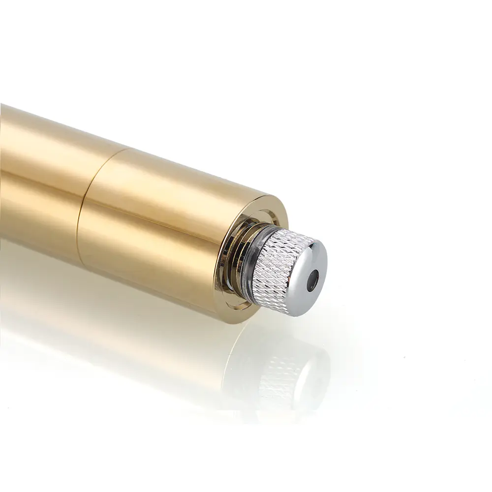 Copper Laser Pointer 1.2W Gold-Plated Blue Laser with Superior Cooling, SKU B008, 1200mw power, 450nm blue laser wavelength, golden color, product thumbnail 3