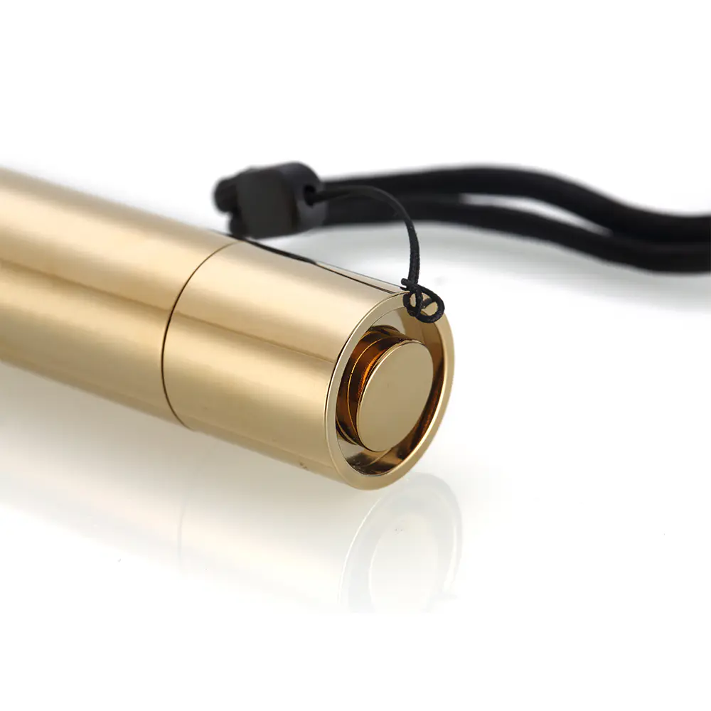 Copper Laser Pointer 1.2W Gold-Plated Blue Laser with Superior Cooling, SKU B008, 1200mw power, 450nm blue laser wavelength, golden color, product thumbnail 4