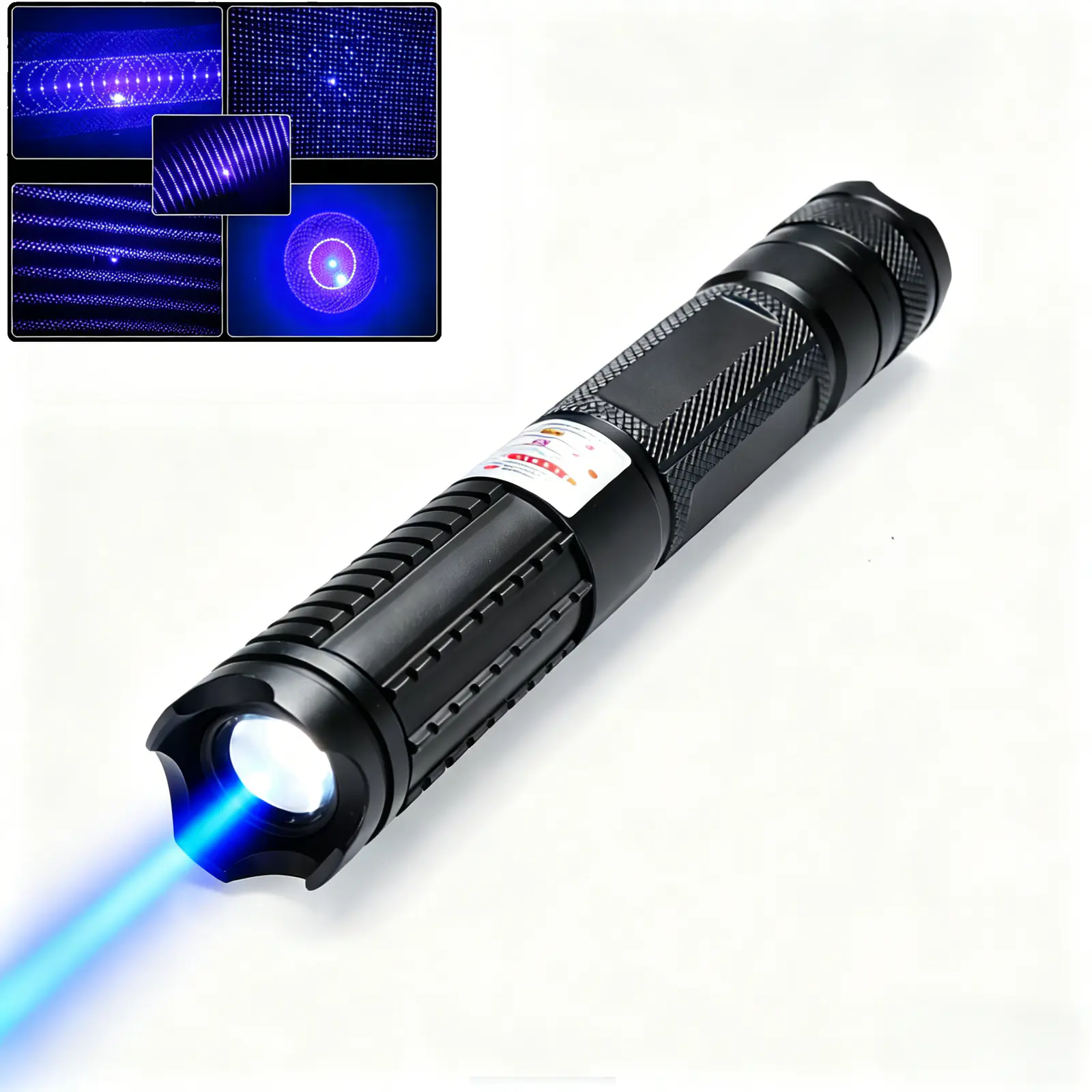 Entry Level Laser Pointer 1.2W Slim Blue Laser for Beginners, SKU B012, 1200mw Power, 450nm blue laser Wavelength, Black Color, product image