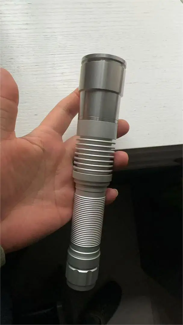 Single Beam Laser Pointer 7W Blue & 2.4W Green Pure Focus No Scatter, SKU B023, 7000mw/2400mw power, 450nm blue laser/520nm green laser wavelength, silver/black color, product thumbnail 8