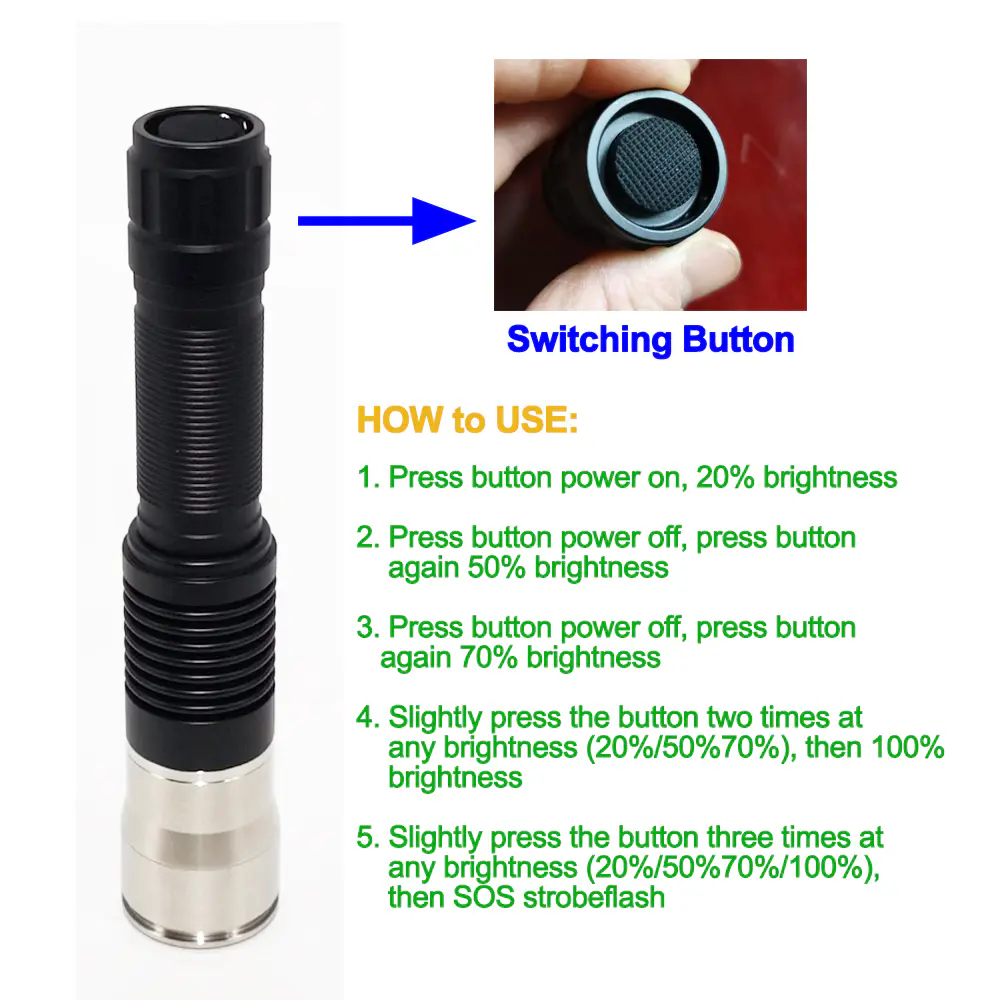 Single Beam Laser Pointer 7W Blue & 2.4W Green Pure Focus No Scatter, SKU B023, 7000mw/2400mw power, 450nm blue laser/520nm green laser wavelength, silver/black color, product thumbnail 10
