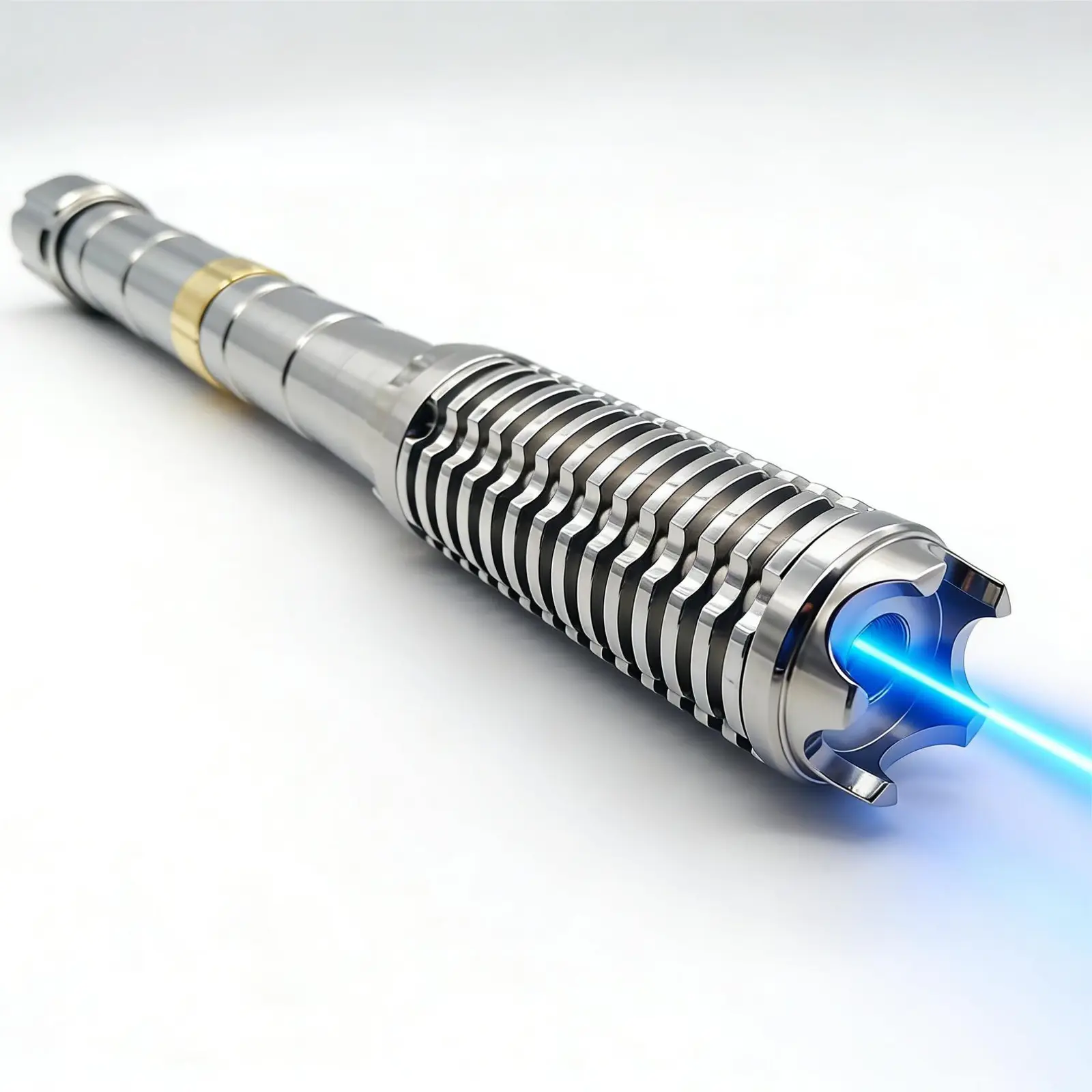 Nichia Precision Blue Laser Pointer 4W  Stable Sustained Beam Output, SKU B022, 4000mw Power, 450nm Blue laser Wavelength, silver Color, product image
