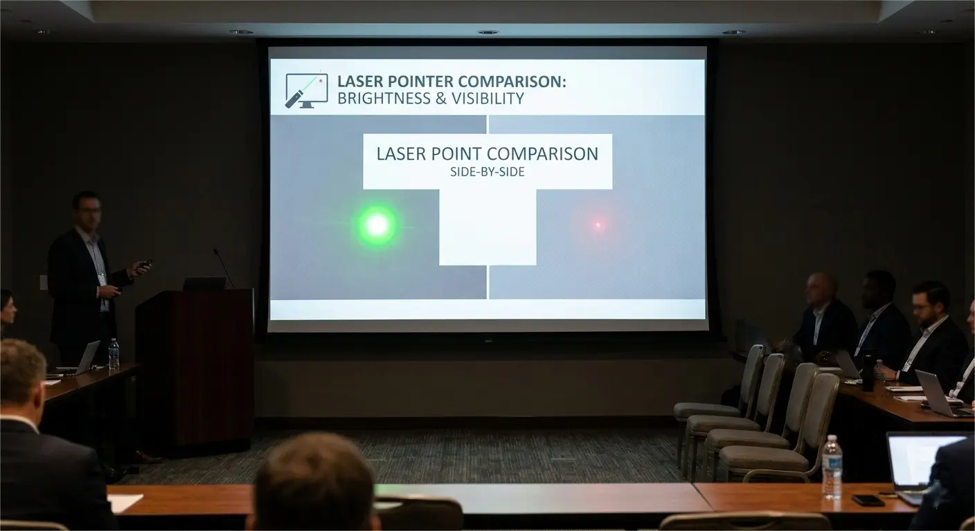 Red vs. Green Laser for Presentations: Why Your “Brighter” Laser Isn’t Visible