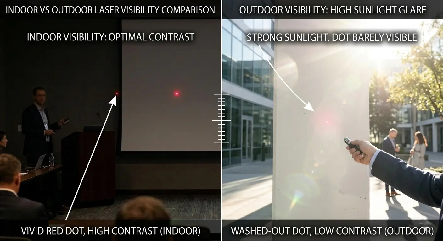 Red vs. Green Laser for Presentations: Why Your “Brighter” Laser Isn’t Visible image 2