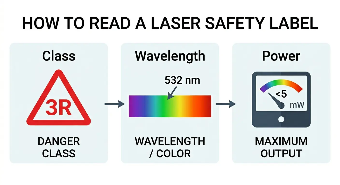 How to Read a Laser Safety Label: Class, Wavelength & Power