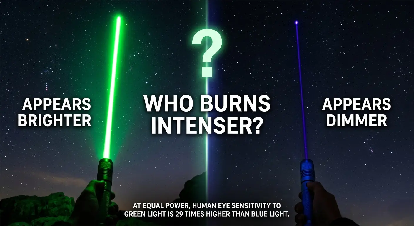 Blue Laser Pointer vs Green Laser Pointer Burning Test: Why the Brighter One Loses