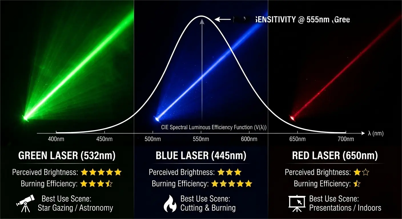 High-Power Laser Pointer Guide: 1000mW vs 5000mW vs 10000mW — What's the Real Difference?