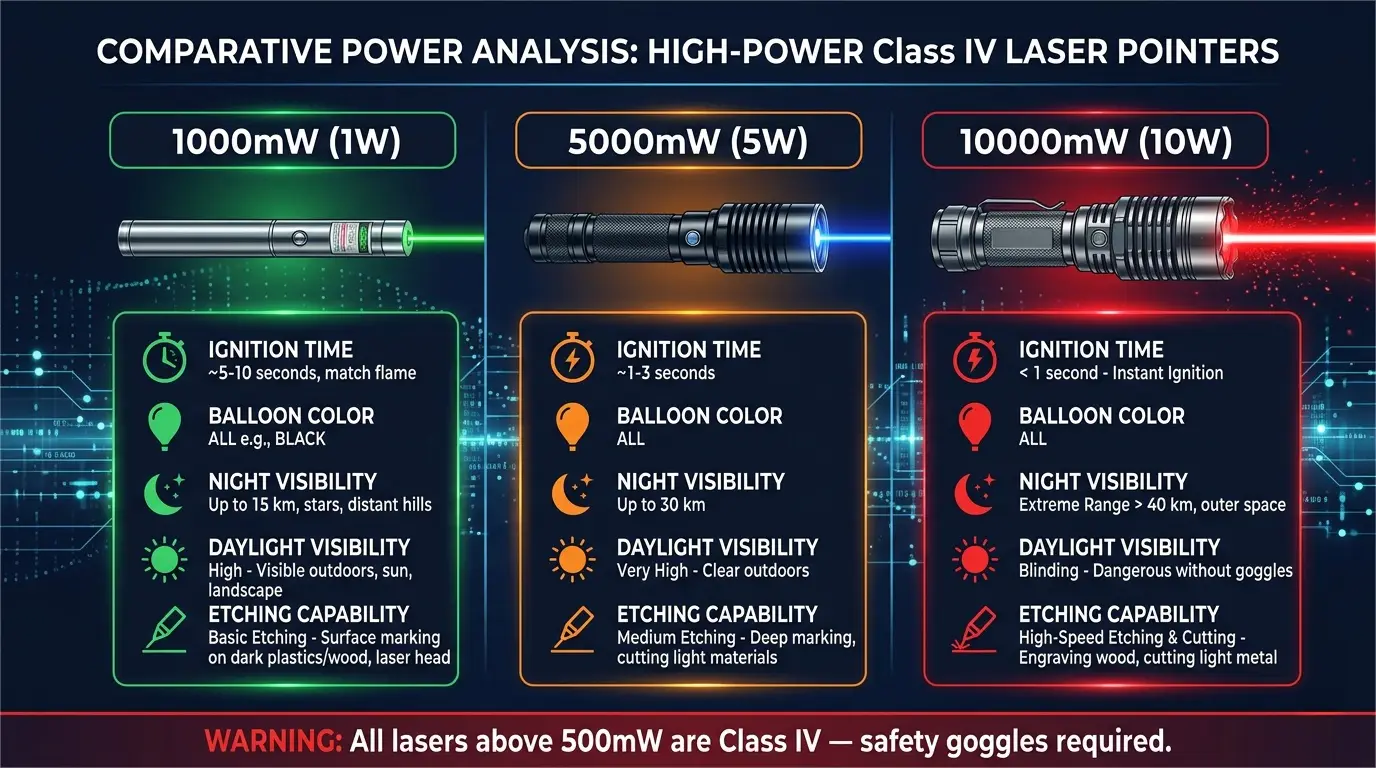 High-Power Laser Pointer Guide: 1000mW vs 5000mW vs 10000mW — What's the Real Difference? image 2