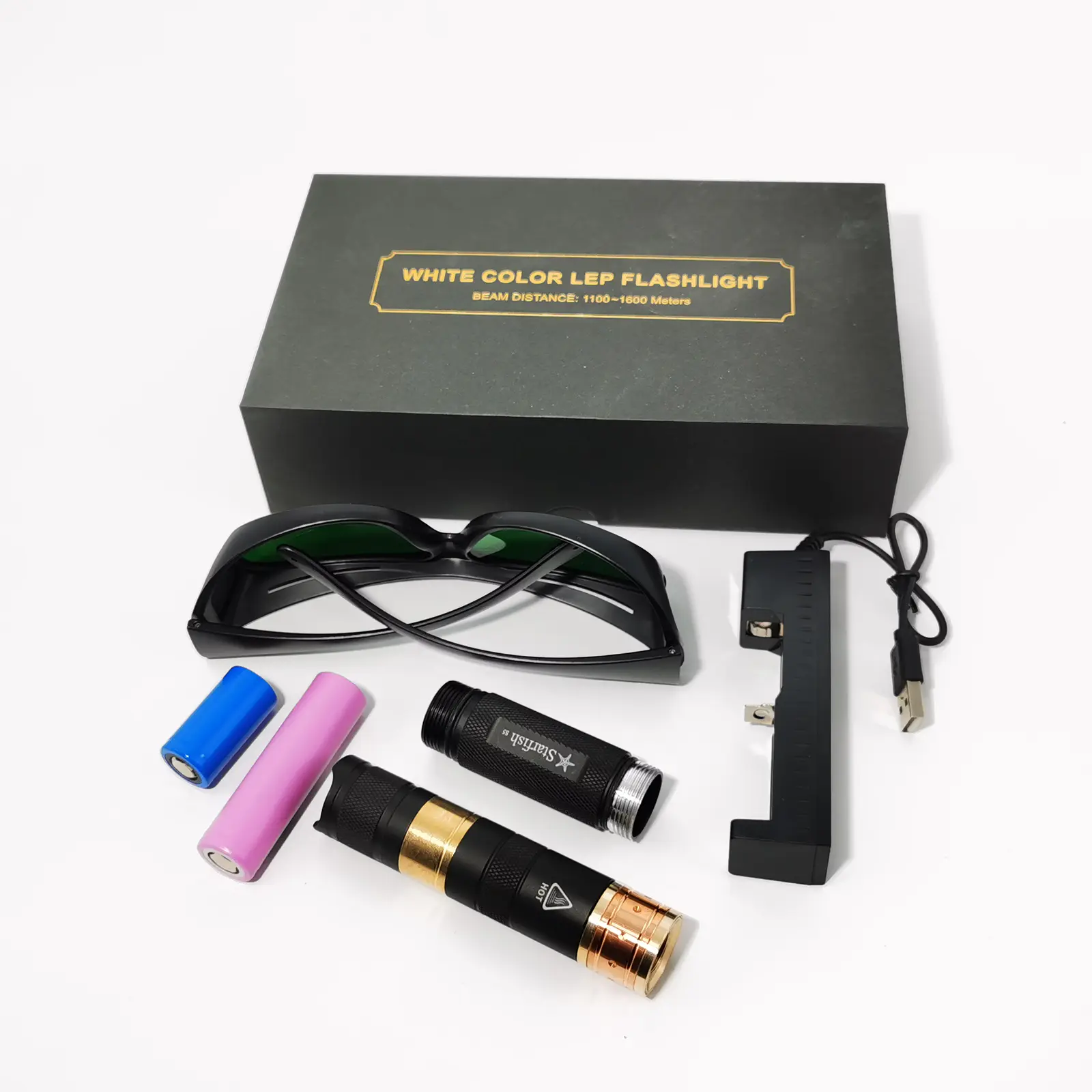 Professional Pocket Blue Laser Pointer 6000mW New Handheld, SKU B016, 6000mw power, 450nm blue laser wavelength, silver color, product thumbnail 8