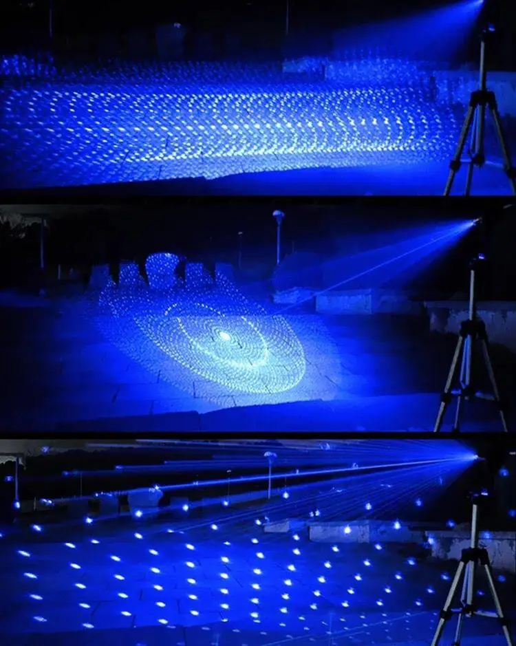 USB Rechargeable Laser Pointer 1600mW Blue Built-in Battery, SKU B017USB, 1600mw power, 450nm blue laser wavelength, silver color, product thumbnail 3