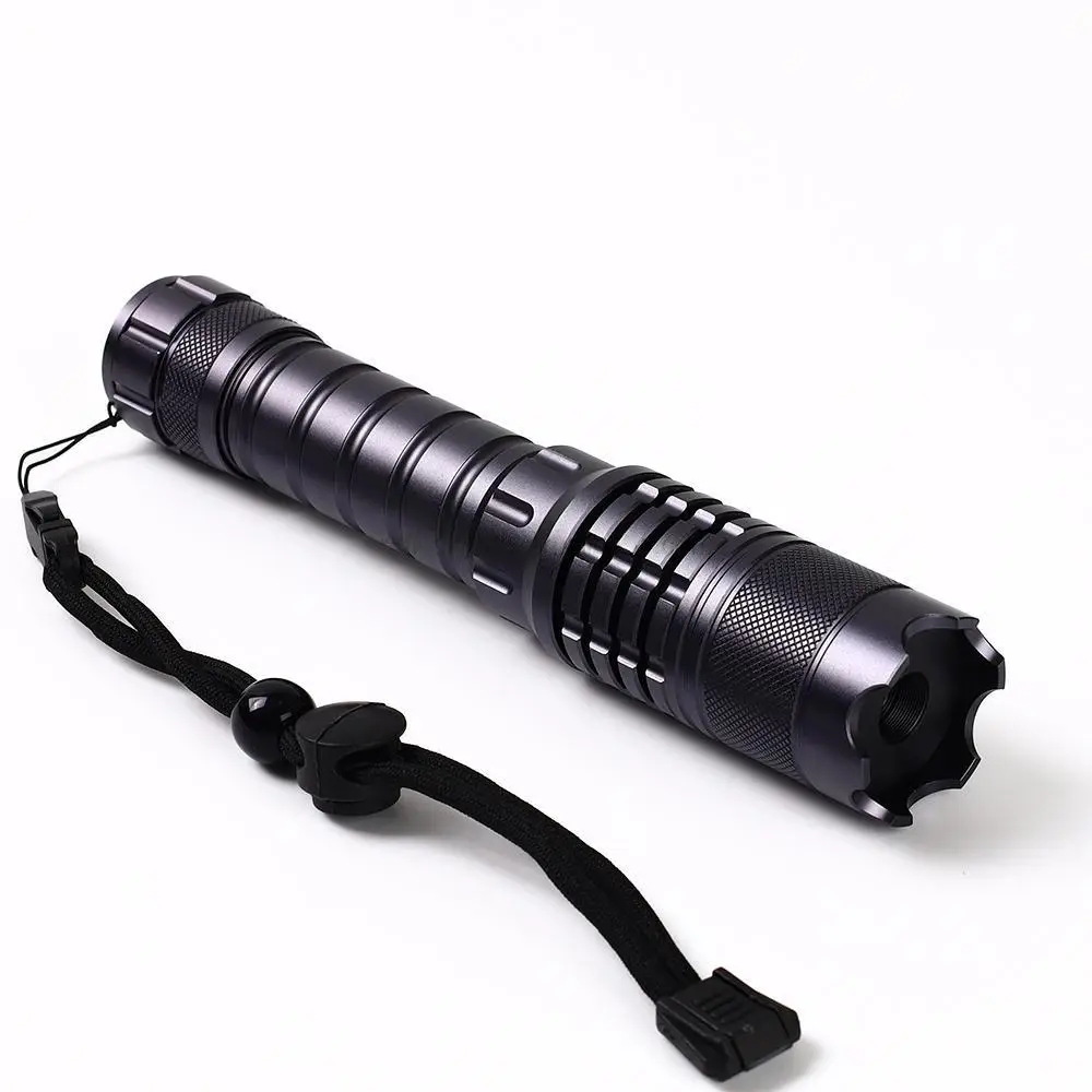 Rugged Build Laser Pointer 1.6W Aluminum Head Variable Focus, SKU B018, 1600mw power, 450nm blue laser wavelength, black/silver/grey color, product thumbnail 3