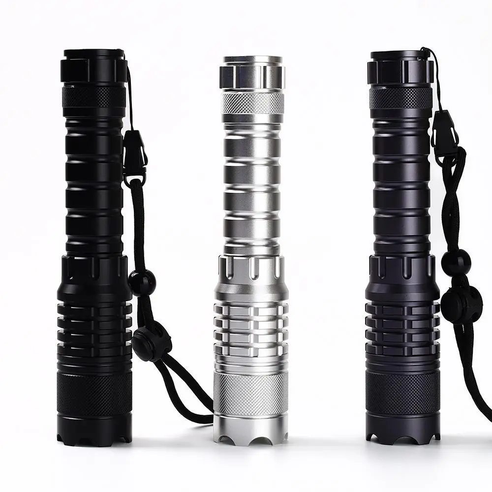 Rugged Build Laser Pointer 1.6W Aluminum Head Variable Focus, SKU B018, 1600mw power, 450nm blue laser wavelength, black/silver/grey color, product thumbnail 4