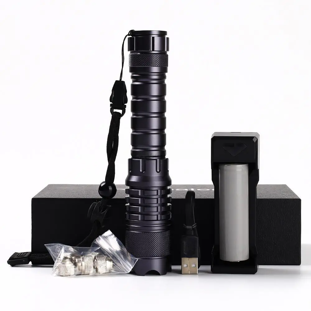 Rugged Build Laser Pointer 1.6W Aluminum Head Variable Focus, SKU B018, 1600mw power, 450nm blue laser wavelength, black/silver/grey color, product thumbnail 10