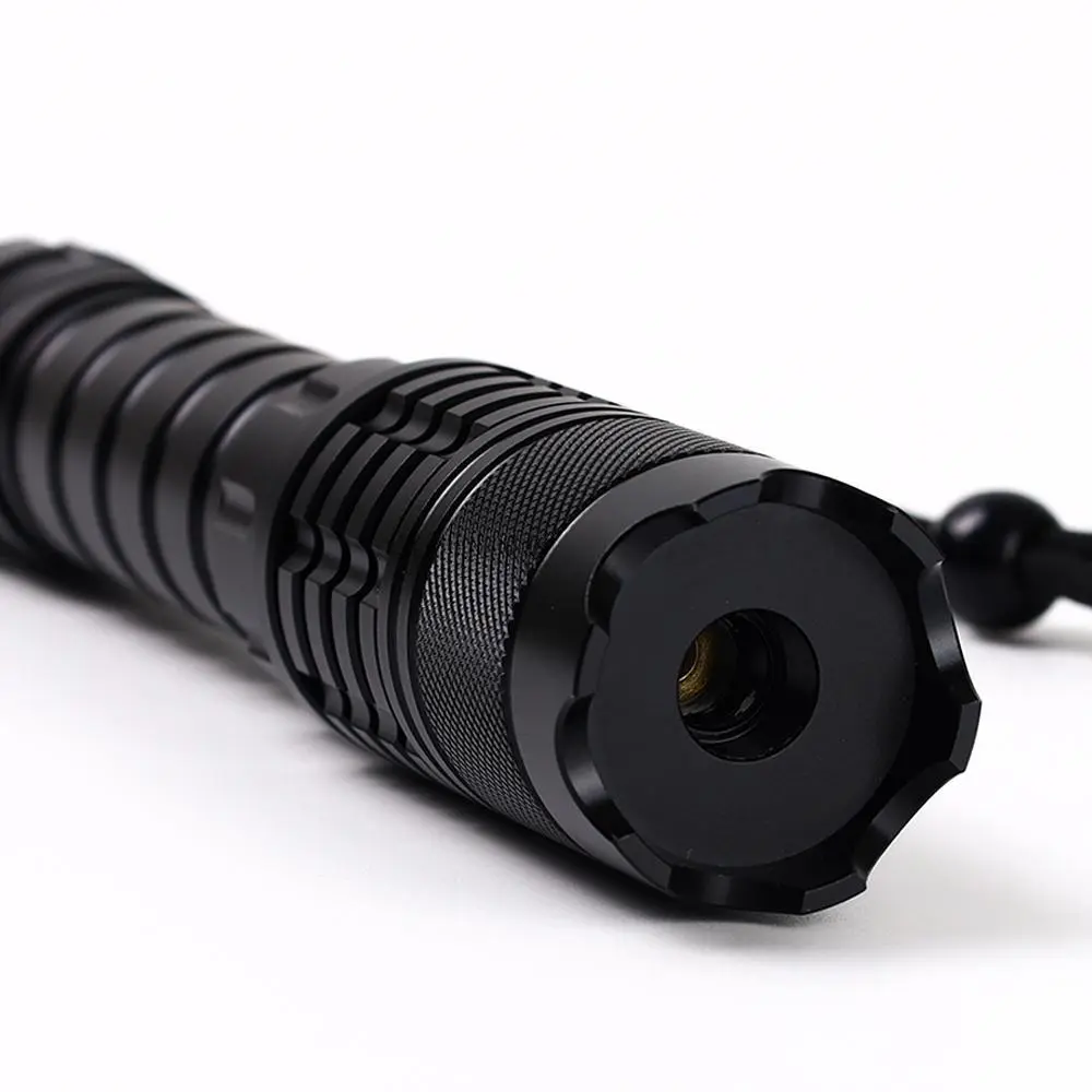 Rugged Build Laser Pointer 1.6W Aluminum Head Variable Focus, SKU B018, 1600mw power, 450nm blue laser wavelength, black/silver/grey color, product thumbnail 6
