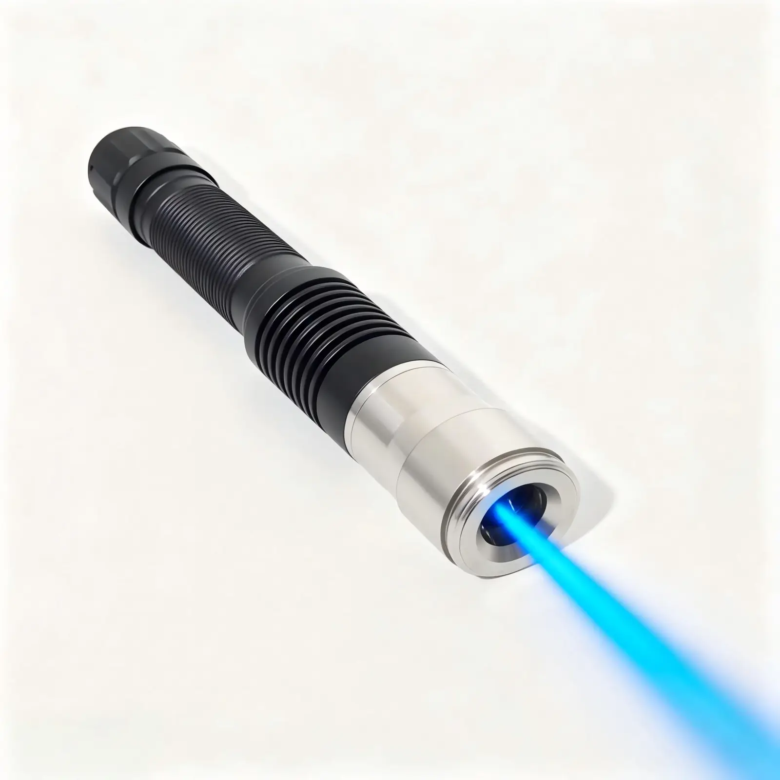 Single Beam Laser Pointer 7W Blue & 2.4W Green Pure Focus No Scatter, SKU B023, 7000mw/2400mw Power, 450nm blue laser/520nm green laser Wavelength, silver/black Color, product image