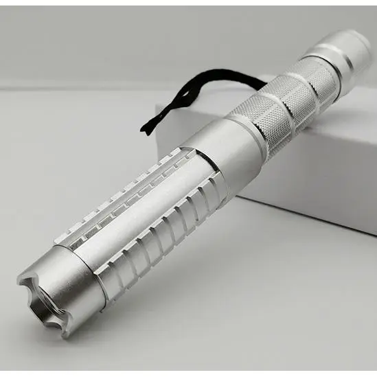 Elite 520nm Green Laser Flashlight - Astronomy & SOS, SKU B030, >1mw power, 520nm green laser wavelength, silver color, product thumbnail 7