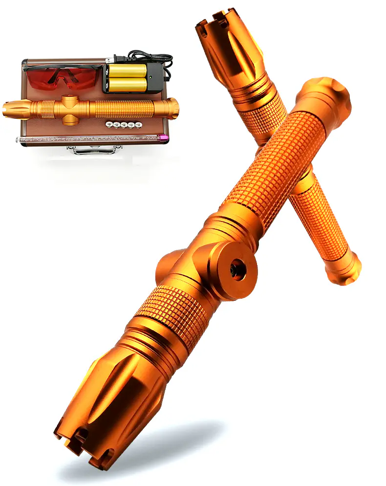 Professional Focusing Laser Pointer 4W Blue & 2W Green Laser Sword Design, SKU G019, 2000mw/4000mw power, 450nm blue laser/520nm green laser wavelength, Black/Golden/Grey color, product thumbnail 4